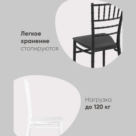 Стул Chiavari (Кьявари) пластик черный 