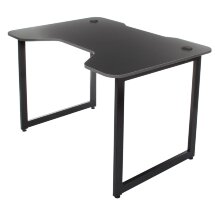 Стол игровой Бюрократ Knight Table L Black столешница ДСП черный каркас черный металл