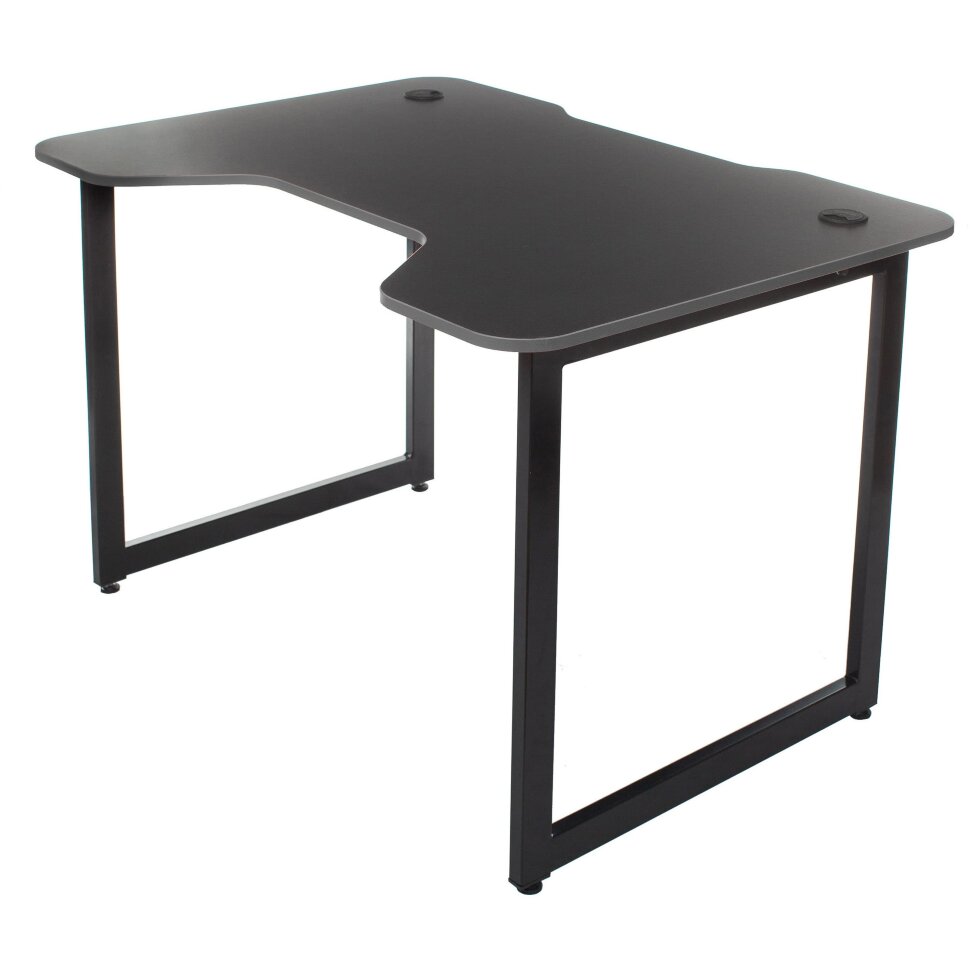 Стол игровой Бюрократ Knight Table L Black столешница ДСП черный каркас черный металл Стол игровой Бюрократ Knight Table L Black столешница ДСП черный каркас черный металл