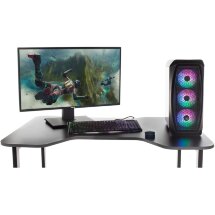 Стол игровой Бюрократ Knight Table L Black столешница ДСП черный каркас черный металл