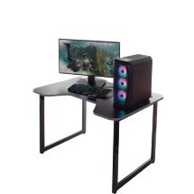 Стол игровой Бюрократ Knight Table L Black столешница ДСП черный каркас черный металл