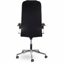 Кресло офисное BRABIX &quot;Pilot EX-610 CH&quot; premium, хром, кожзам, черное, 532418