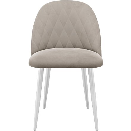 Стул DikLine 302 B03 BEIGE, ножки белые 