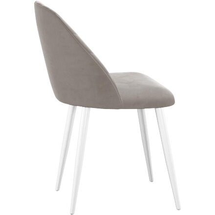 Стул DikLine 302 B03 BEIGE, ножки белые 