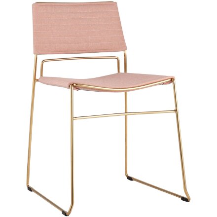 Стул Stool Group Дэйзи мягкий розовый обивка рогожка 