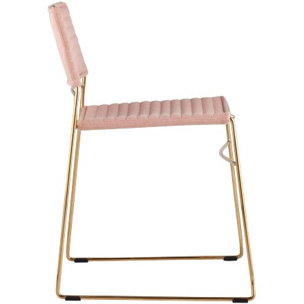 Стул Stool Group Дэйзи мягкий розовый обивка рогожка 