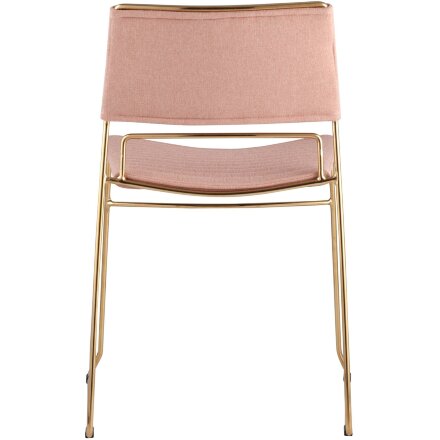Стул Stool Group Дэйзи мягкий розовый обивка рогожка 