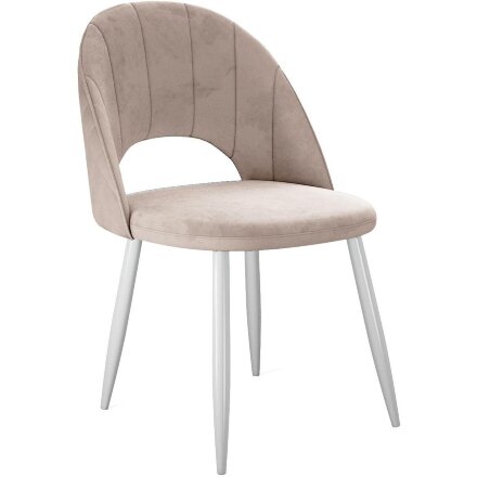 Стул DikLine 217 B03 BEIGE, ножки белые 
