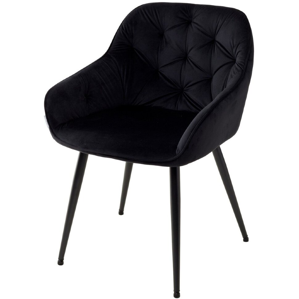 Стул BREEZE BLUVEL-19 BLACK, велюр/ черный каркас М-City Стул BREEZE BLUVEL-19 BLACK, велюр/ черный каркас М-City