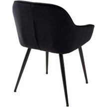 Стул BREEZE BLUVEL-19 BLACK, велюр/ черный каркас М-City