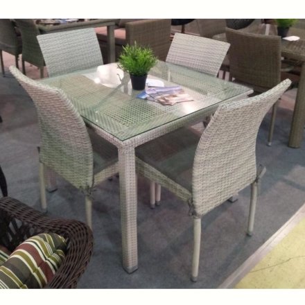 Комплект плетеной мебели T257C/Y380C-W85-90x90 Latte 4PCS 