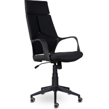 Кресло офисное / IQ  / (black plastic (black) черный пластик / нуар ткань