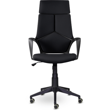 Кресло офисное / IQ  / (black plastic (black) черный пластик / нуар ткань 