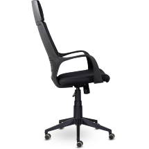 Кресло офисное / IQ  / (black plastic (black) черный пластик / нуар ткань