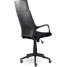 Кресло офисное / IQ  / (black plastic (black) черный пластик / нуар ткань
