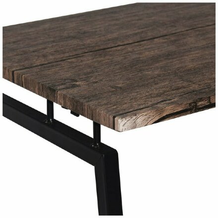 Стол на металлокаркасе BRABIX &quot;LOFT CD-001&quot;, 800х440х740 мм, складной, цвет морёный дуб, 641209 