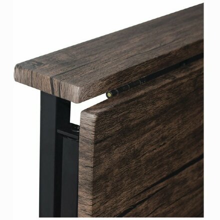 Стол на металлокаркасе BRABIX &quot;LOFT CD-001&quot;, 800х440х740 мм, складной, цвет морёный дуб, 641209 