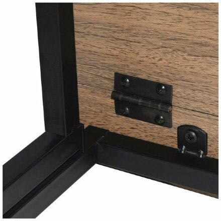 Стол на металлокаркасе BRABIX &quot;LOFT CD-001&quot;, 800х440х740 мм, складной, цвет морёный дуб, 641209 