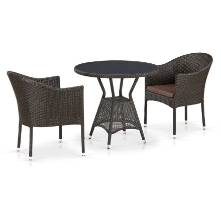 Комплект плетеной мебели T707ANS/Y350-W53 2Pcs Brown 