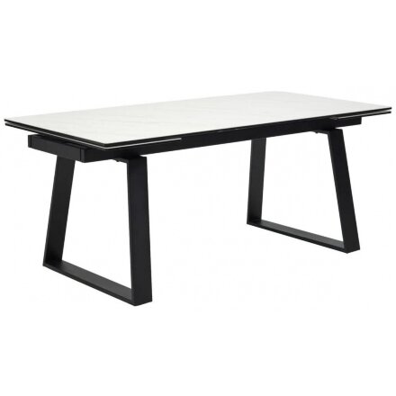 Керамический стол Vasto 180 итальянская керамика marbles KL-99 белый мрамор матовый / черный 