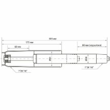 Газ-лифт BRABIX A-80 суперкороткий, ХРОМ, длина в открытом виде 305 мм, d50 мм, класс 2, 532003