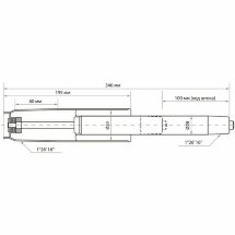 Газ-лифт BRABIX A-100 короткий, ХРОМ, длина в открытом виде 346 мм, d50 мм, класс 2, 532004