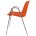 Стул пластиковый на металлокаркасе Vicenza-4П ORANGE RAL 2009 Оранжевый