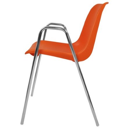 Стул пластиковый на металлокаркасе Vicenza-4П ORANGE RAL 2009 Оранжевый