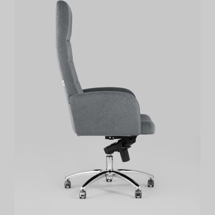 Компьютерное кресло Stool Group Лестер темно-серый обивка микровелюр крестовина металл 