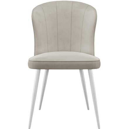 Стул DikLine 209 B03 BEIGE, ножки белые 