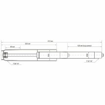 Газ-лифт BRABIX A-140 стандартный, ХРОМ, длина в открытом виде 413 мм, d50 мм, класс 2, 532005