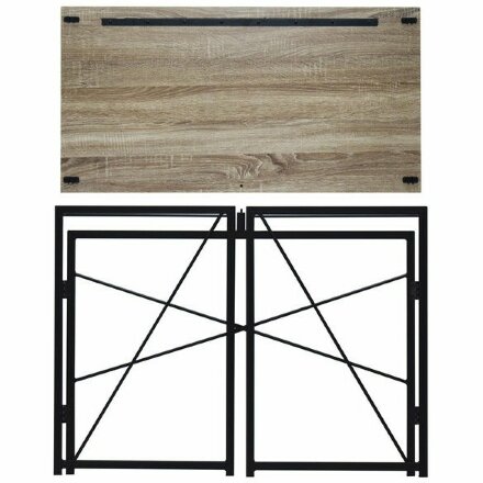 Стол на металлокаркасе BRABIX &quot;LOFT CD-002&quot;, 1000х500х750 мм, складной, цвет дуб антик, 641213 