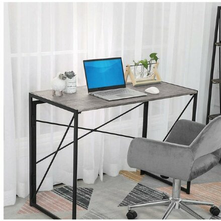 Стол на металлокаркасе BRABIX &quot;LOFT CD-002&quot;, 1000х500х750 мм, складной, цвет дуб антик, 641213 