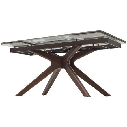 Стол EDER 160 GLOSS AMBER JADE SOLID CERAMIC / Орех, ®DISAUR 