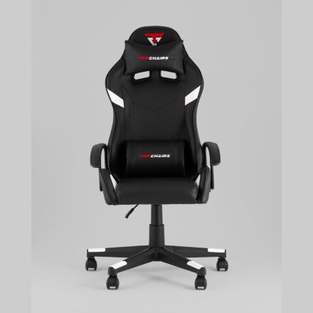 Кресло спортивное TopChairs Warden черно-белый 