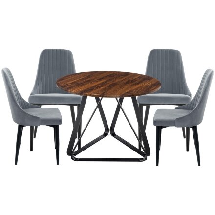 Обеденная группа Уткей gray / brown / black 