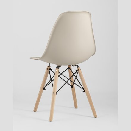 Стул Eames Style DSW бежевый (разборный каркас) 