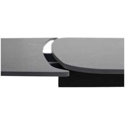 Стол BLANCO 160 MATT BLACK MARBLE SOLID CERAMIC / Орех, ®DISAUR 