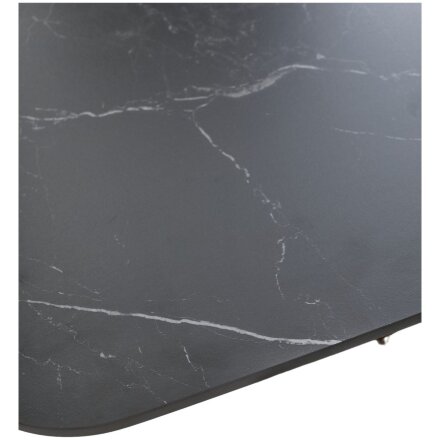 Стол BLANCO 160 MATT BLACK MARBLE SOLID CERAMIC / Орех, ®DISAUR 