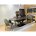 Стол BLANCO 160 MATT BLACK MARBLE SOLID CERAMIC / Орех, ®DISAUR 