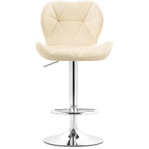 Барный стул Trio beige / chrome