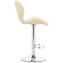 Барный стул Trio beige / chrome