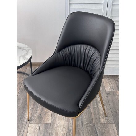 Стул ABRIOLA Black Ti-25, PU / бронзовый, ®DISAUR 