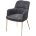Стул BRUNO Black Wandy-460, ткань / бронзовый, ®DISAUR 