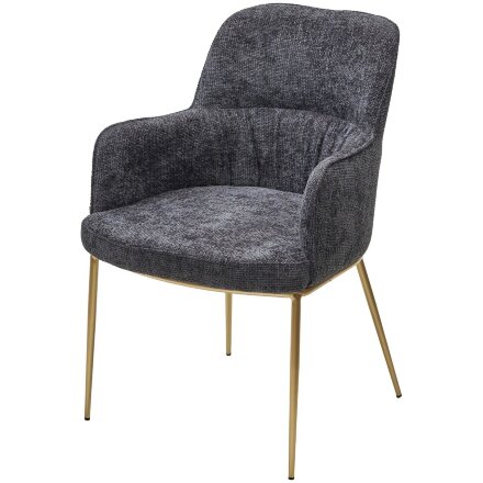 Стул BRUNO Black Wandy-460, ткань / бронзовый, ®DISAUR 
