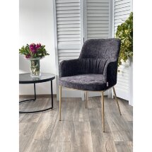 Стул BRUNO Black Wandy-460, ткань / бронзовый, ®DISAUR