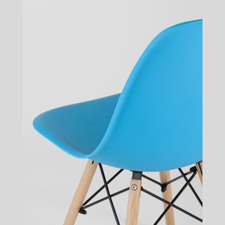 Стул Eames Style DSW бирюзовый (разборный каркас) 