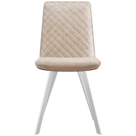 Стул DikLine 202 B03 BEIGE, ножки белые 
