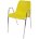 Стул пластиковый на металлокаркасе Vicenza-4П YELLOW RAL 1016 Желтый