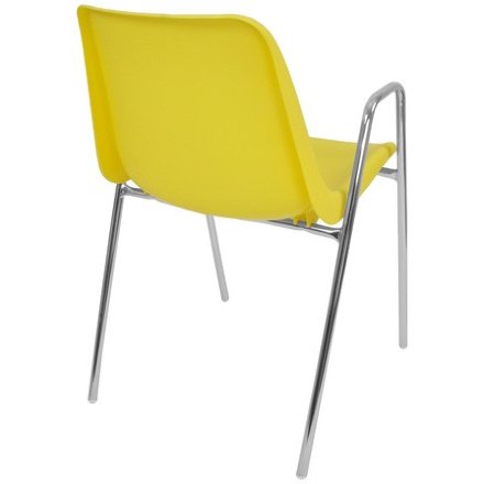 Стул пластиковый на металлокаркасе Vicenza-4П YELLOW RAL 1016 Желтый